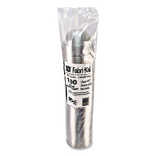 Fabri-Kal Kal-Clear/Nexclear Drink Cup Lids, Dome Lid with 1" Hole, Fits 5 oz to 24 oz Cold Cups, Plastic, Clear, 1,000/Carton (DLKC1624)