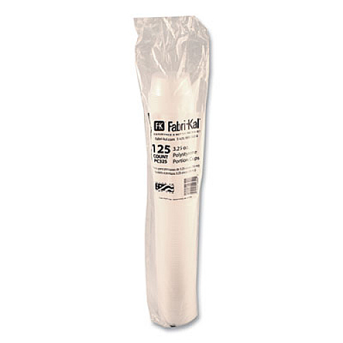 Fabri-Kal Portion Cups, 3.25 oz, Plastic, Translucent, 125/Sleeve, 20 Sleeve/Carton (PC325)