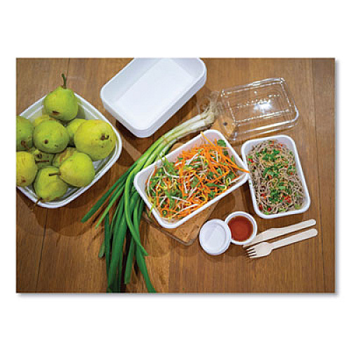 Eco-Products WorldView 100% Recycled Content Lid, 7.5 x 5 x 1.6, Clear, Plastic, 400/Carton (EPSCRC16LID)