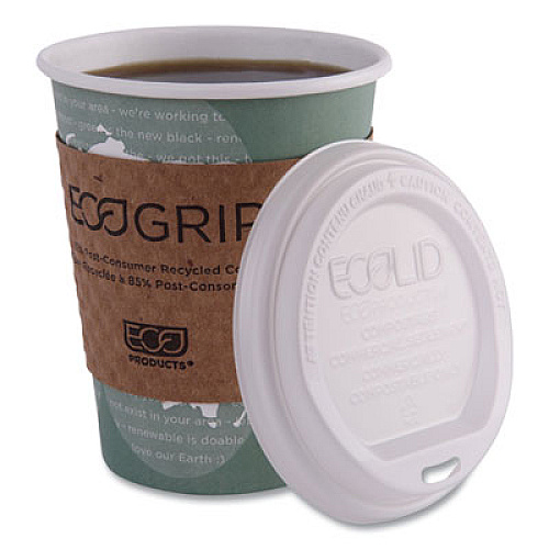 Eco-Products World Art Renewable and Compostable Hot Cups, 12 oz, Paper, Sage, 50/Pack, 20 Packs/Carton (EPBHC12WA)