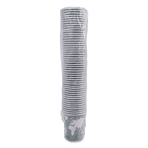 Eco-Products World Art Renewable and Compostable Hot Cups, 12 oz, Paper, Sage, 50/Pack (EPBHC12WAPK)