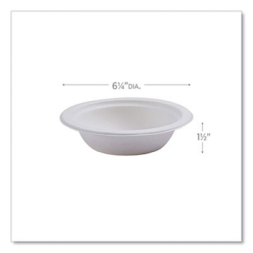 Eco-Products Vanguard Renewable and Compostable Sugarcane Bowls, 12 oz, White, 1,000/Carton (EPBL12NFA)