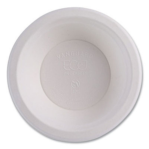Eco-Products Vanguard Renewable and Compostable Sugarcane Bowls, 12 oz, White, 1,000/Carton (EPBL12NFA)