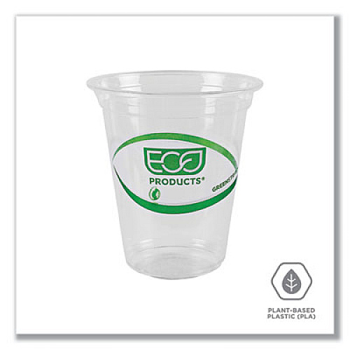 Eco-Products GreenStripe Renewable and Compostable Cold Cups, 16 oz, Plastic, Clear, 50/Pack, 20 Packs/Carton (EPCC16GS)