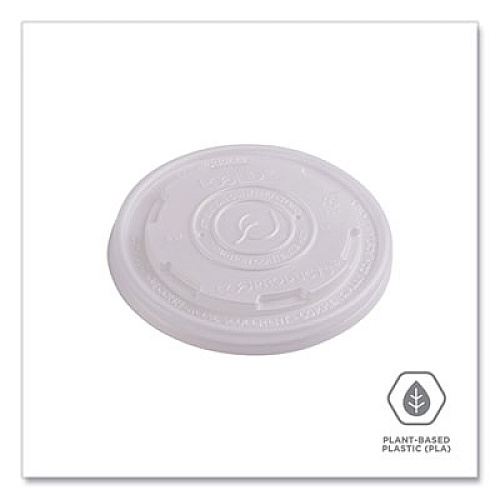 Eco-Products World Art PLA-Laminated Soup Container Lids, Fits 8 oz, Translucent, Plastic, 50/Pack, 20 Packs/Carton (EPECOLIDSPS)