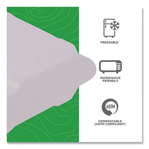Eco-Products Vanguard Renewable and Compostable Sugarcane Clamshells, 3 Compartments, 9 x 9 x 3, White, 200/Carton (EPHC93NFA)