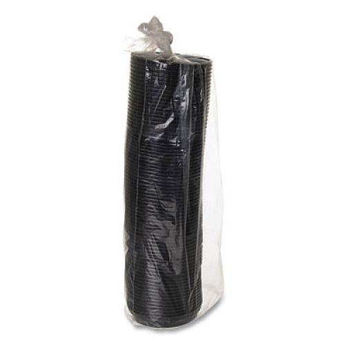Eco-Products EcoLid 25% Recycled Content Hot Cup Lid, Fits 10 oz to 20 oz Hot Cups, Plastic, Black, 100/Pack, 10 Packs/Carton (EPHL16BR)