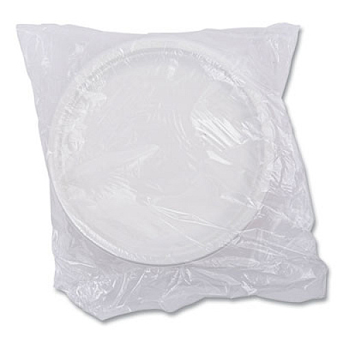 Eco-Products Vanguard Renewable and Compostable Sugarcane Plates, 10" dia, White, 500/Carton (EPP005NFA)