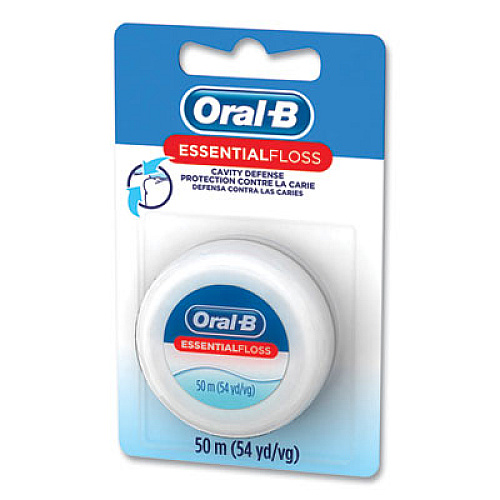 Oral-B Essential Floss, 55 yd, Unscented, 24/Carton (82576)
