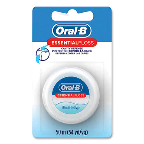 Oral-B Essential Floss, 55 yd, Unscented, 24/Carton (82576)