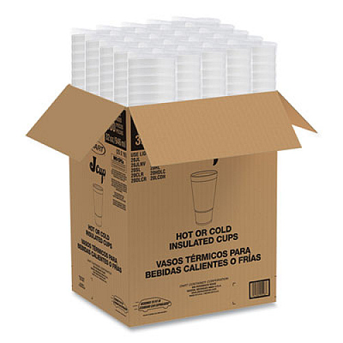 Dart Breeze Hot/Cold Insulated Foam Drinking Cups, Pedestal Cup, 32 oz, Teal/White/Blue, 400/Carton (32AJ20B)
