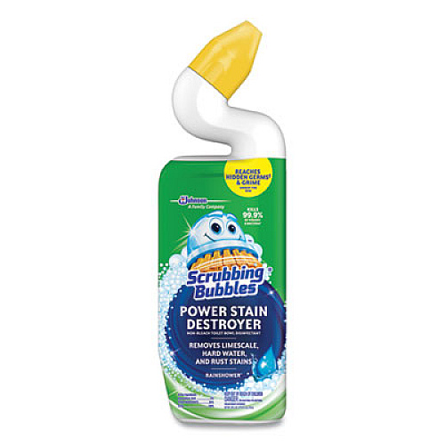 Scrubbing Bubbles Power Stain Destroyer Toilet Bowl Disinfectant, Rainshower Scent, 24 oz Bottle (387234EA)