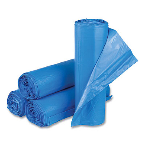 Inteplast Group High-Density Commercial Can Liners, 60 gal, 18 mic, 40" x 48", Blue, 200/Carton (BRS404818BL)