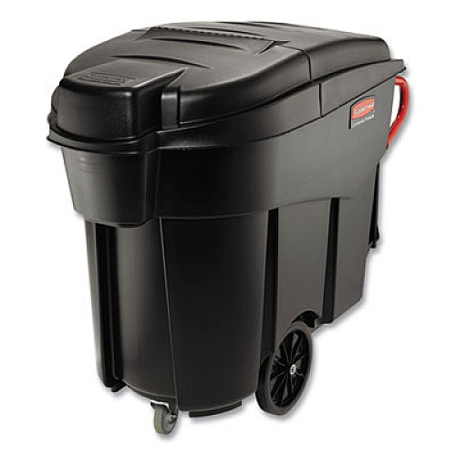Rubbermaid Commercial Mega BRUTE Mobile Container Lid, 30 x 49.5, Black (FG9W7200BLA)