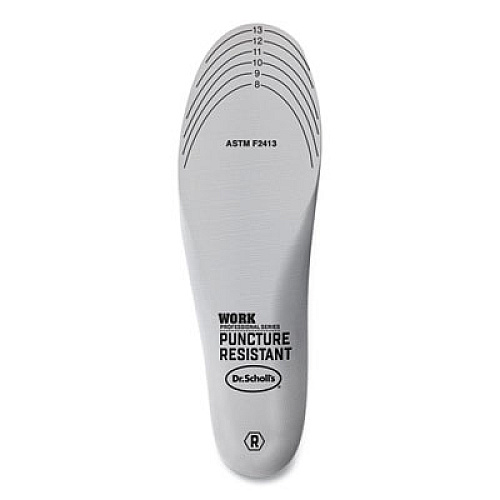 Dr. Scholl's Professional Series Work Puncture Resistant Insoles for Men, Men's Sizes 8 to 14, Black (00293)