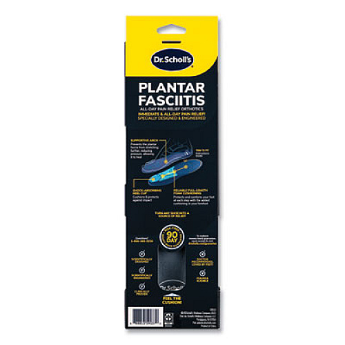 Dr. Scholl's Plantar Fasciitis All Day Pain Relief Orthotics for Men, Men's Sizes 8 to 13, Blue (59037)
