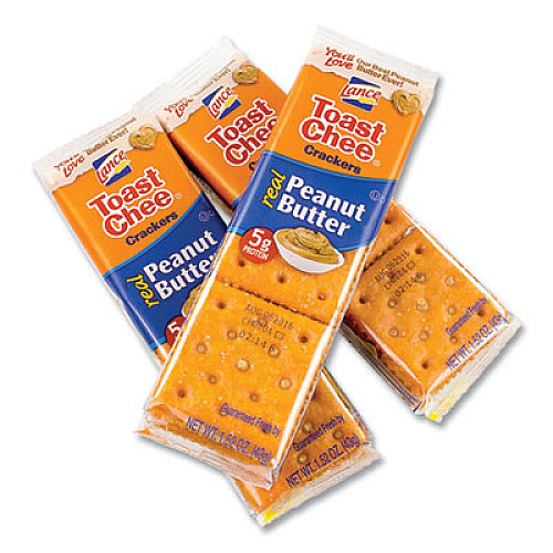 Lance Toast Cheese Crackers, Peanut Butter, 1.5 oz Packet, 24/Box (SN40653)