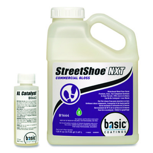 Betco StreetShoe NXT Wood Floor Finish. 1 gal Bottle, 4/Carton (16644312)