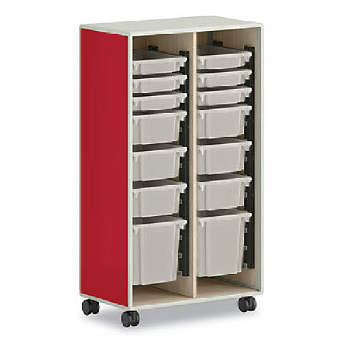 HON Flagship Storage Bins, 1 Section, 12.75" x 16" x 12", Translucent White (HFMBIN12)