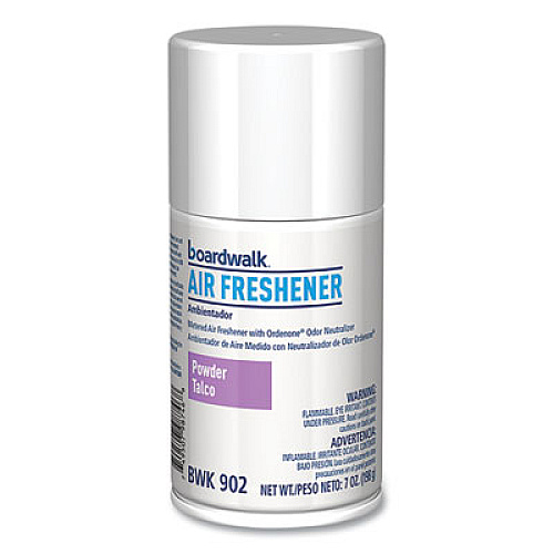 Boardwalk Metered Air Freshener Refill, Powder Mist Scent, 7 oz Aerosol Spray, 12/Carton (902)