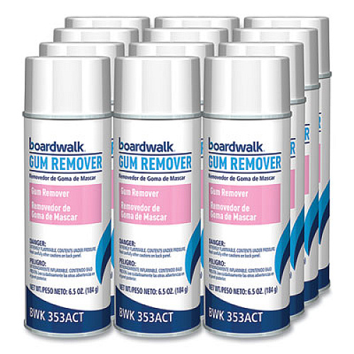 Boardwalk Chewing Gum and Candle Wax Remover, Unscented, 6.5 oz Aerosol Spray, 12/Carton (353ACT)