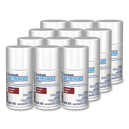 Boardwalk Metered Air Freshener Refill, Cinnamon Sunset Scent, 7 oz Aerosol Spray, 12/Carton (903)
