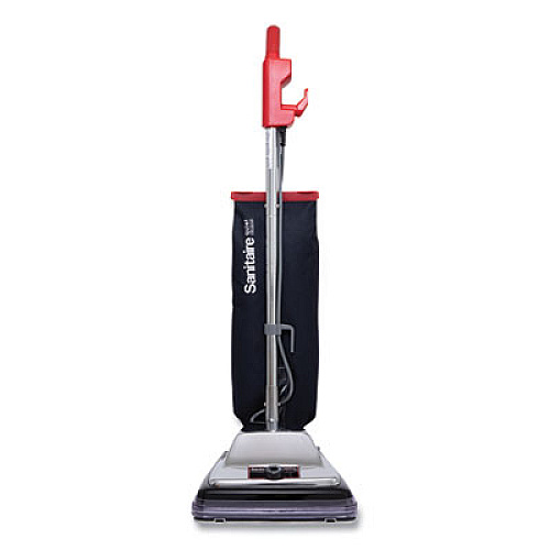 Sanitaire TRADITION QuietClean Upright Vacuum SC889A, 12" Cleaning Path, Gray/Red/Black (SC889D)