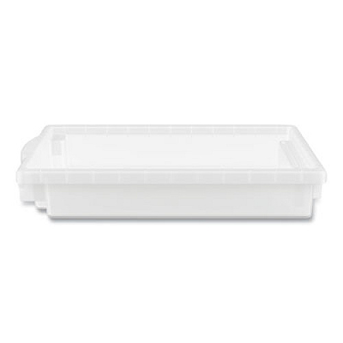 HON Flagship Storage Bins, 1 Section, 12.75" x 16" x 3", Translucent White (HFMBIN3)