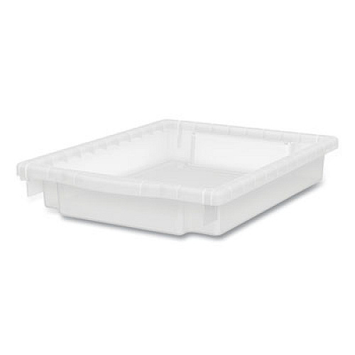 HON Flagship Storage Bins, 1 Section, 12.75" x 16" x 3", Translucent White (HFMBIN3)