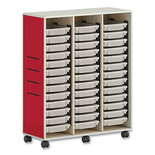 HON Flagship Storage Bins, 1 Section, 12.75" x 16" x 3", Translucent White (HFMBIN3)
