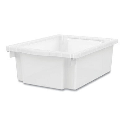 HON Flagship Storage Bins, 1 Section, 12.75" x 16" x 6", Translucent White (HFMBIN6)
