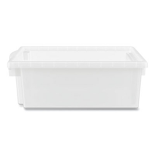 HON Flagship Storage Bins, 1 Section, 12.75" x 16" x 6", Translucent White (HFMBIN6)