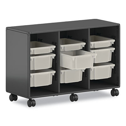 HON Flagship Storage Bins, 1 Section, 12.75" x 16" x 6", Translucent White (HFMBIN6)
