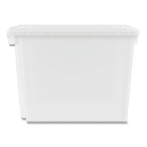 HON Flagship Storage Bins, 1 Section, 12.75" x 16" x 12", Translucent White (HFMBIN12)
