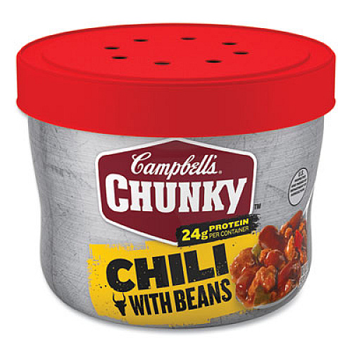 Campbell's Chunky Chili with Beans, 15.25 oz Bowl, 8/Carton (35100009)