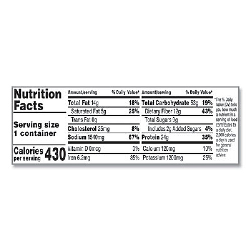 Campbell's Chunky Chili with Beans, 15.25 oz Bowl, 8/Carton (35100009)