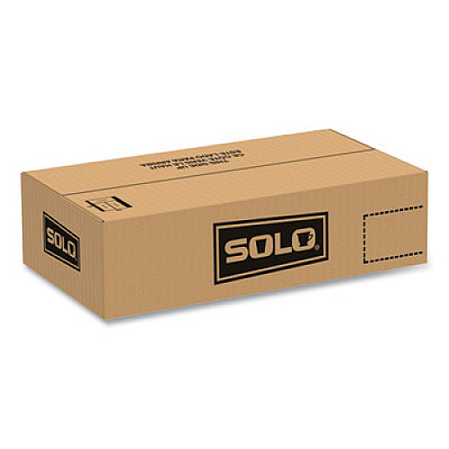 SOLO OctaView Hinged-Lid Hot Food Containers, 7.47 x 7.94 x 3.11, Black/Clear, Plastic, 100/Carton (807011PP94)