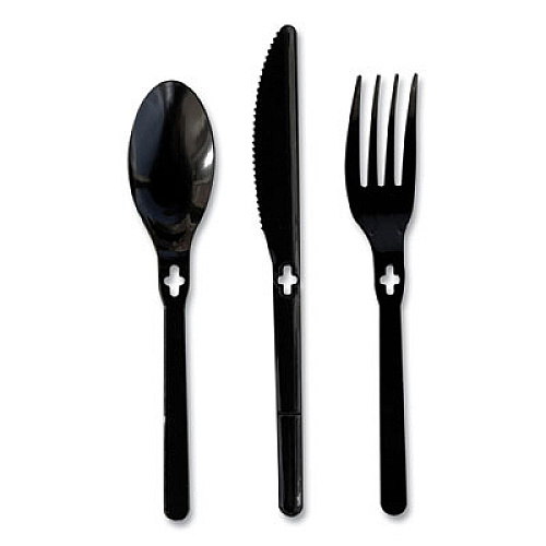 Knife WeGo Polystyrene Utensils, Knife, Plastic, Black, 1,000/Carton (54101102)