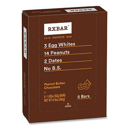 RXBAR Adult Bars, Assorted Flavors, 1.83 oz Bar, 5 Bars/Pack, 3 Packs/Carton (60000771)