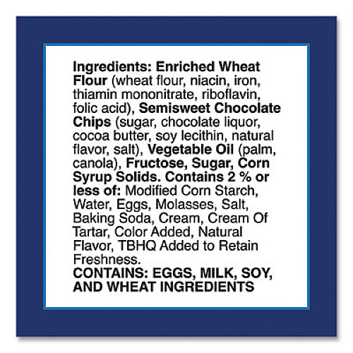 Pillsbury Soft Baked Mini Chocolate Chip Cookies, 1.5 oz Pouch, 28/Pack (22002056)
