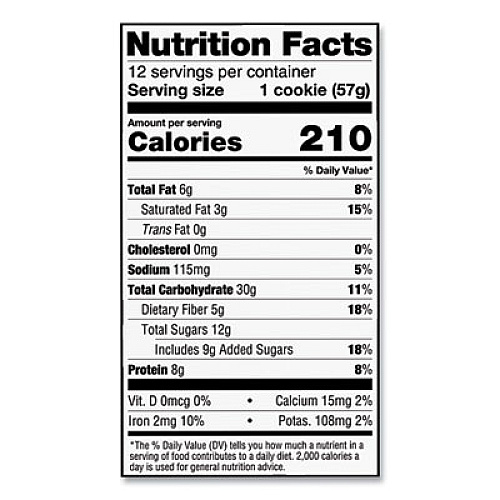 Lenny & Larry's Chocolate Chip Cookie, 2 oz Packet. 12/Pack (22002081)