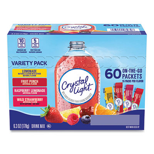 Crystal Light Variety Pack, Assorted Flavors, 60/Pack (22002054)