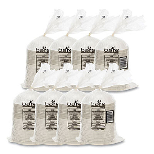 SOLO Bare Eco-Forward Clay-Coated Paper Dinnerware, ProPlanet Seal, Bowl, 12 oz, White, 125/Bag, 8 Bags/Carton (HB12B)