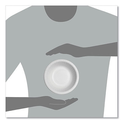 SOLO Bare Eco-Forward Clay-Coated Paper Dinnerware, ProPlanet Seal, Bowl, 12 oz, White, 125/Bag, 8 Bags/Carton (HB12B)