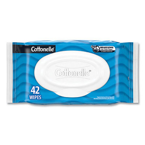 Cottonelle Fresh Care Flushable Cleansing Cloths, 1-Ply, 3.75 x 5.5, White, 42/Pack, 12 Packs/Carton (44932CT)