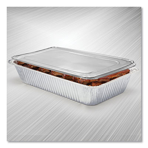 HFA Steam Table Pan Lids, Full Curl Edge, Fits Full-Size Pan, 0.62" Deep, 12.87 x 20.81, 50/Carton (20504550FC)