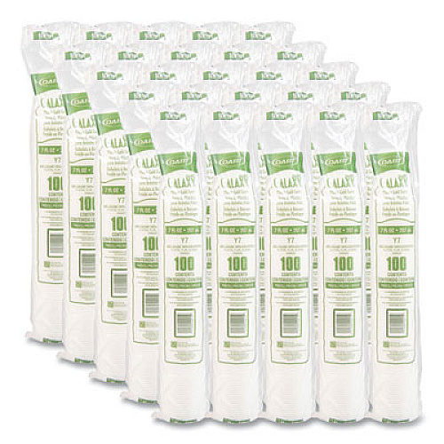 Dart High-Impact Polystyrene Cold Cups, 7 oz, Plastic, Translucent, 100/Pack (Y7PK)