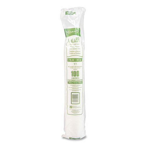 Dart High-Impact Polystyrene Cold Cups, 7 oz, Plastic, Translucent, 100/Pack (Y7PK)