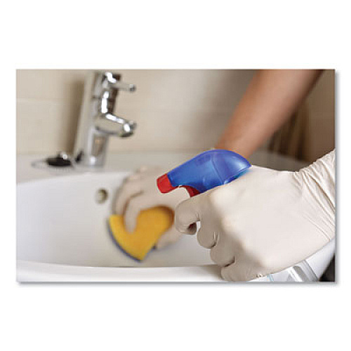 SemperCare Latex Examination Gloves, Powder-Free, Large, 5 mil Thick, 9.45" Long, Cream, 100/Box (SCLT104BX)