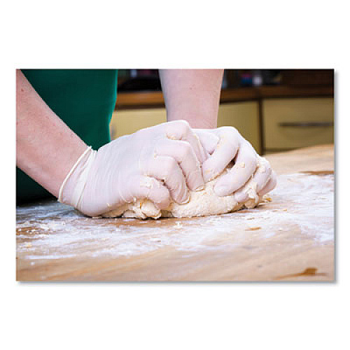 SemperCare Latex Examination Gloves, Powder-Free, Small, 5 mil Thick, 9.45" Long, Cream, 100/Box (SCLT102BX)